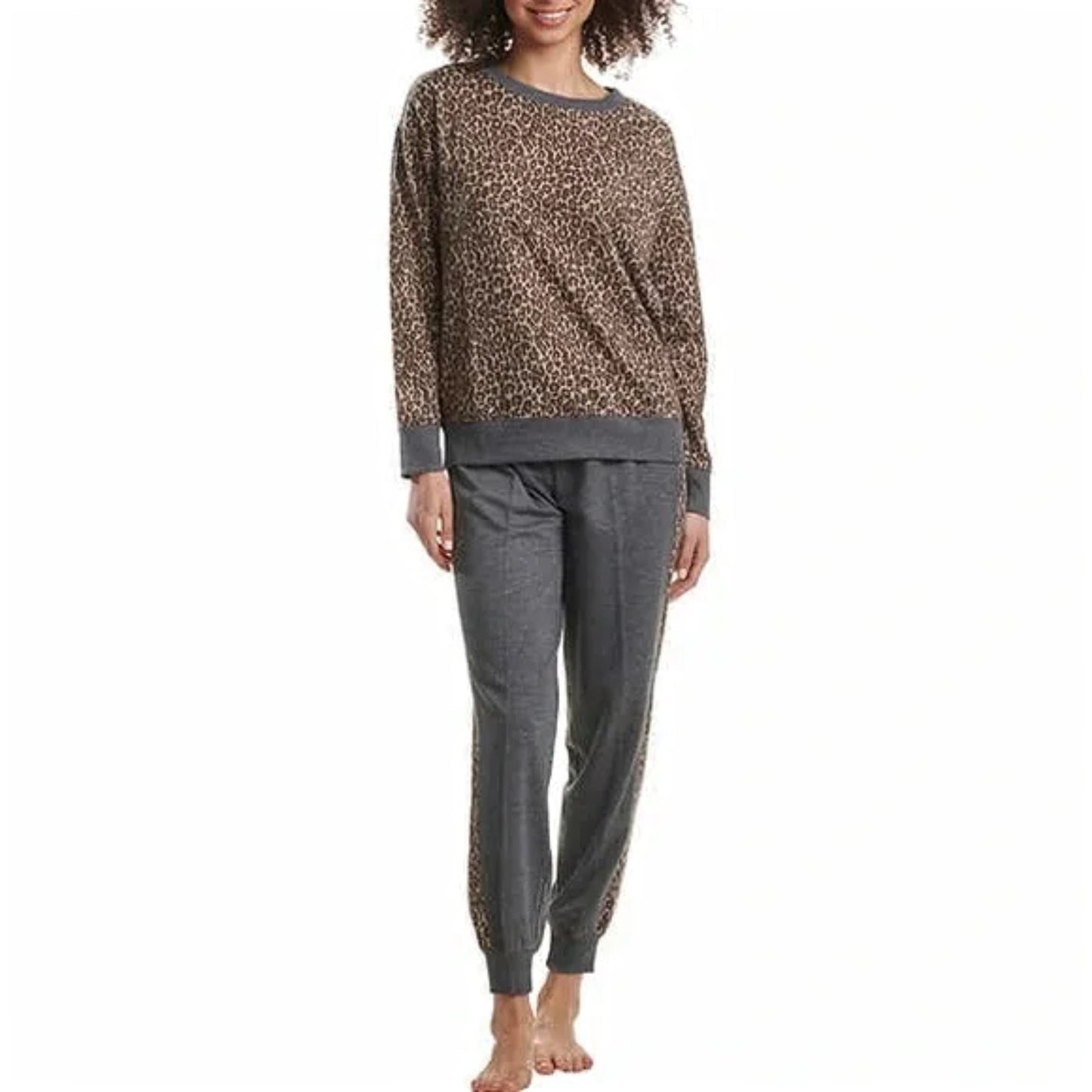 Splendid Women's 2-Piece Ultra Soft PJ Leopard Print Lounge Pajama Set