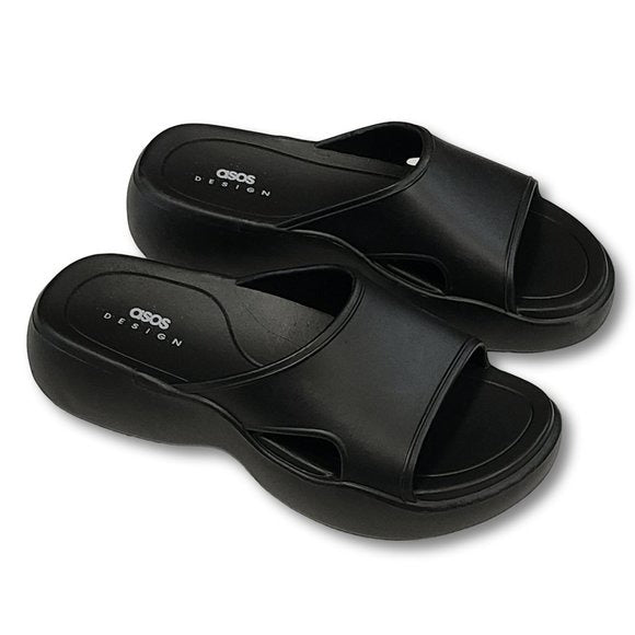 ASOS Women's Flexy Chunky Flatform Sporty Slide Sandals