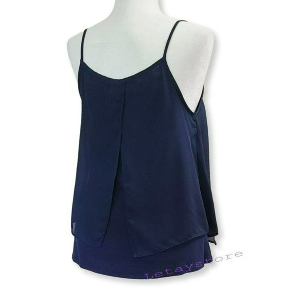 Green Envelope Women's Chiffon Overlay Fly Away Tank Top Camisole