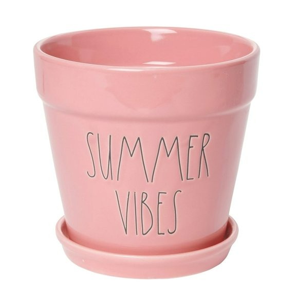 rae dunn plant pot Rae Dunn “Summer Vibes” 7in Ceramic Planter