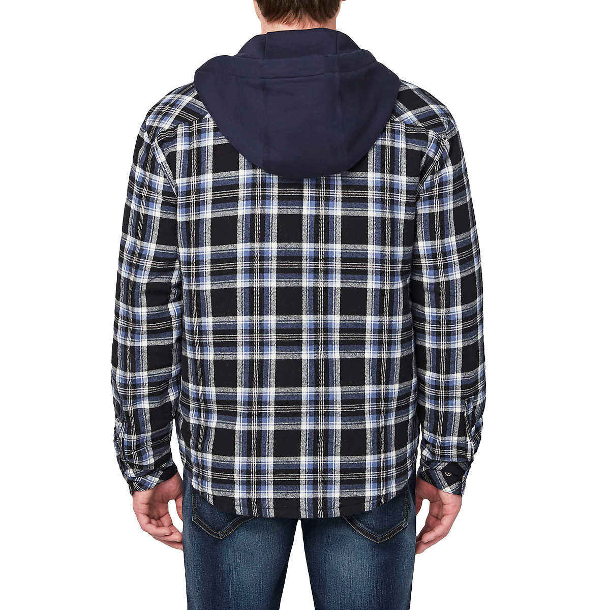 Legendary Outfitters Men’s Plaid Insulated Casual Hooded Shirt Jacket