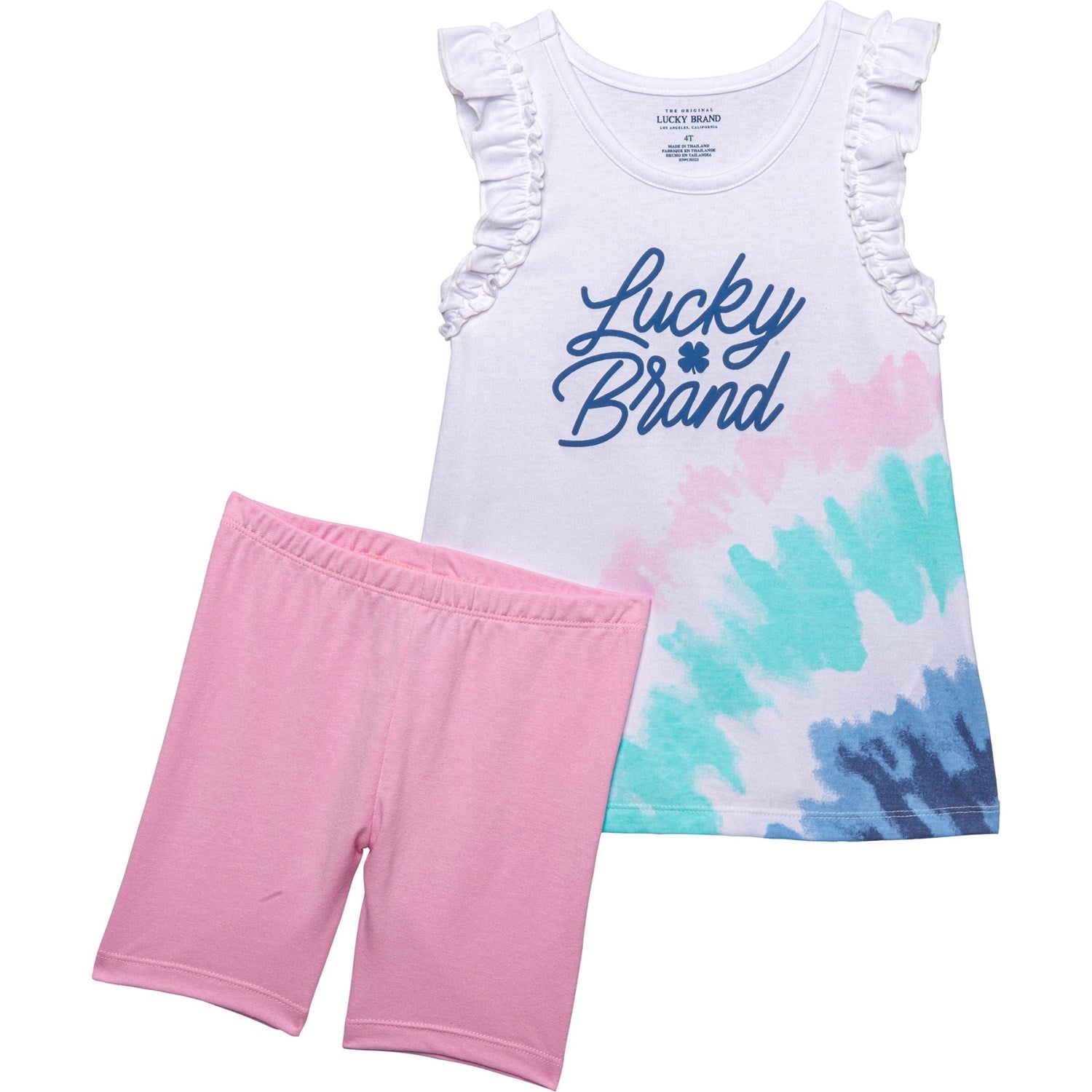 Lucky Brand Tie-Dye Soft Cotton Puffy Graphic Tank Top and Bike Shorts –  Letay Store