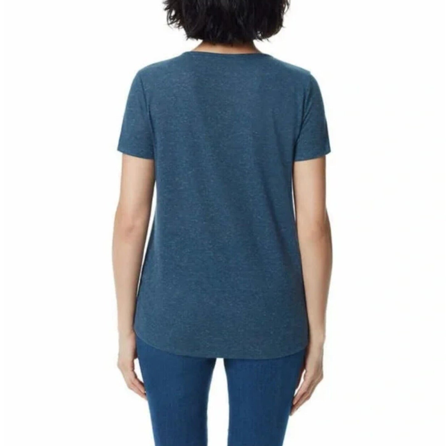 Ella Moss Women's Super Soft Lightweight V-Neck Lace T-Shirt Top