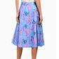 Neiman Marcus Women's Floral Cotton A-line Flare Midi Skirt