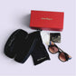 Salvatore Ferragamo Women's Stripe Square Sunglasses