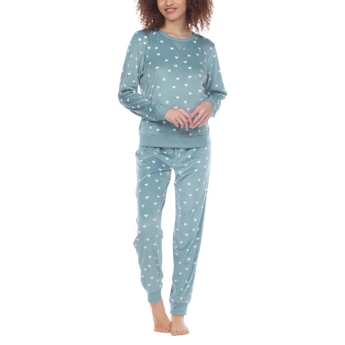 Honeydew Women's 2-Pc Super Soft Fleece Velour Pajama Lounge Set