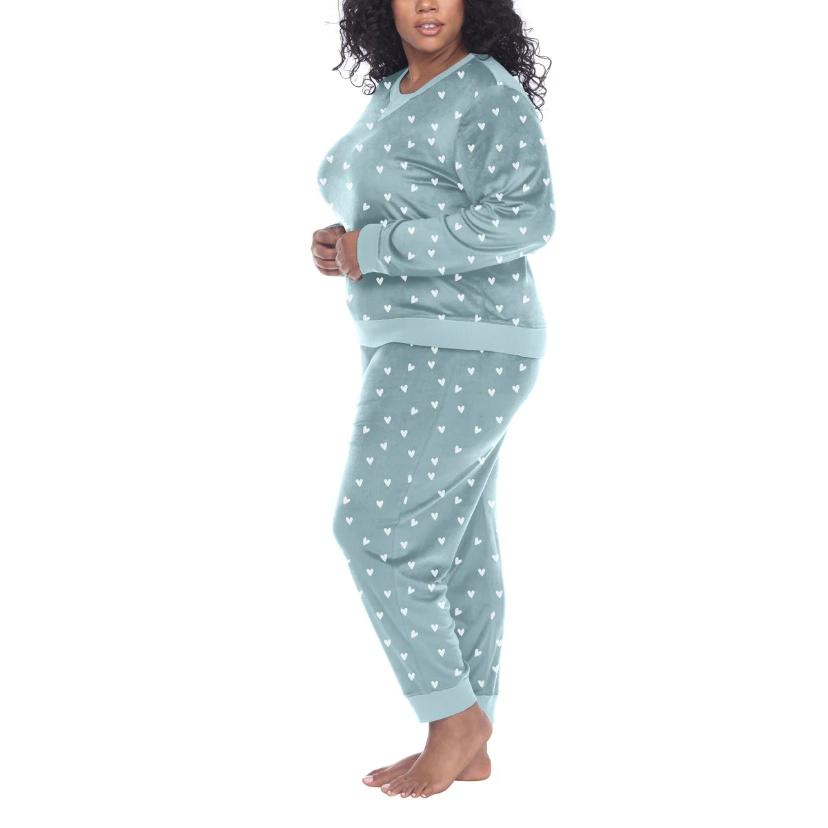 Honeydew Women's 2-Pc Super Soft Fleece Velour Pajama Lounge Set