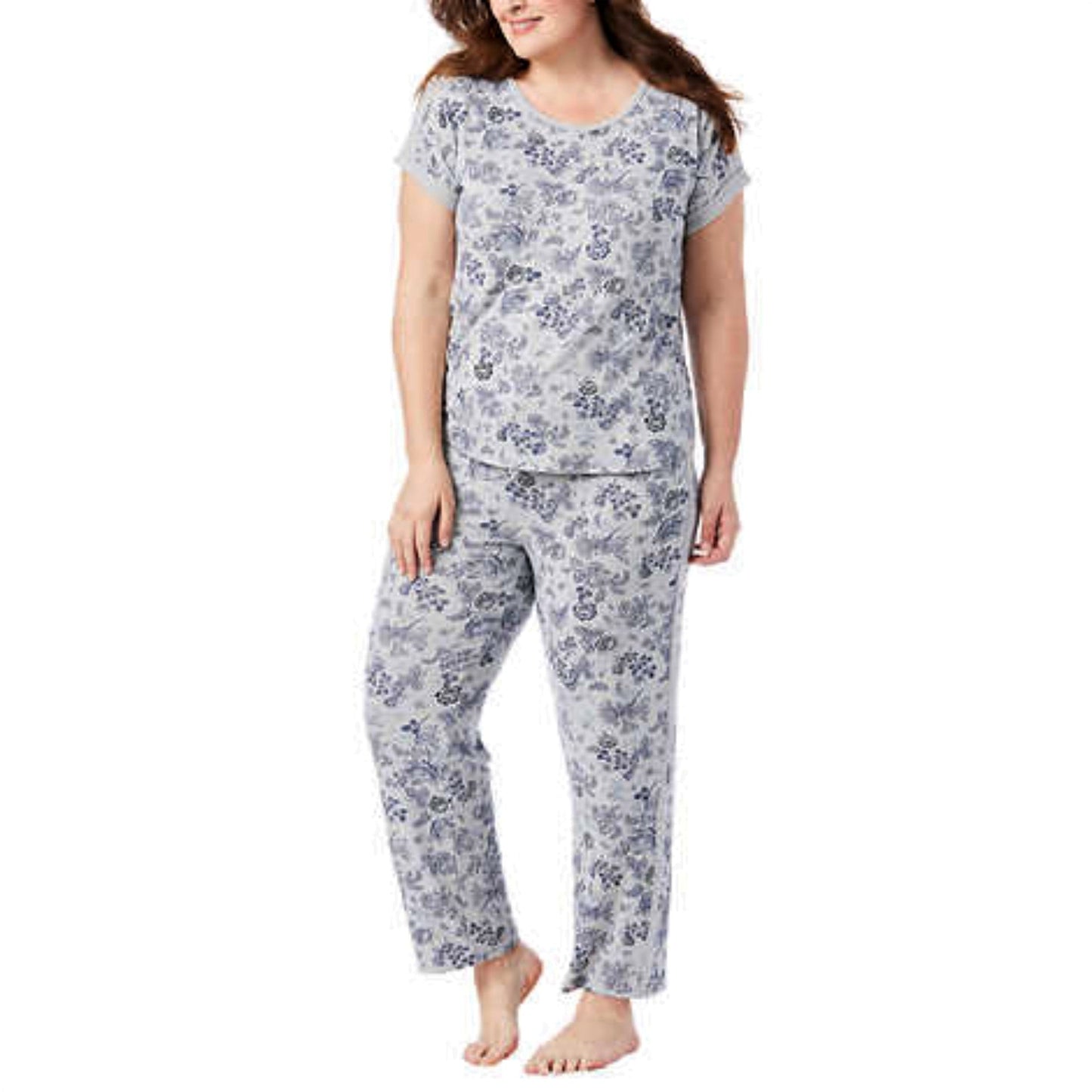 Lucky Brand Women's 4-Piece Super Soft  Floral Camo Print Lounge Pajama Set