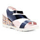 PUCHE Women's Spain Patent Leather Cork Wedge Sandals