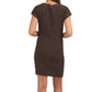 VERTIGO Paris Women's Short Sleeve Abstract Print Knit Mini Dress