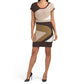 VERTIGO Paris Women's Short Sleeve Abstract Print Knit Mini Dress