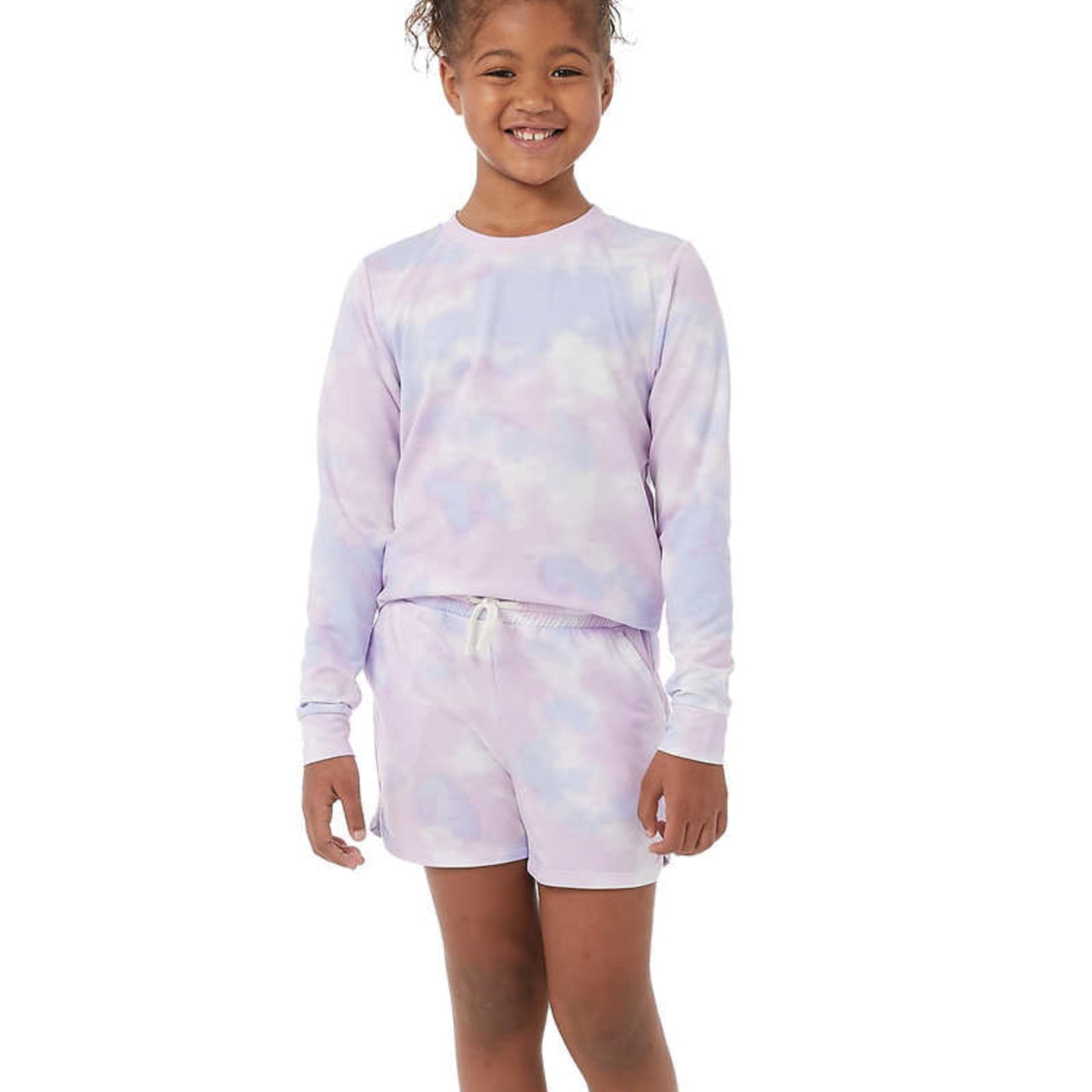 32 Degrees Big Girls Youth 2-piece Long Sleeve Top and Shorts Set