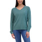 Lucky Brand Women's V-Neck Soft Cotton Blend Knit Sweater