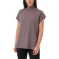 Cyrus Women's Mocked Neck Sleeveless Side Slits Soft Knit Tunic Sweater