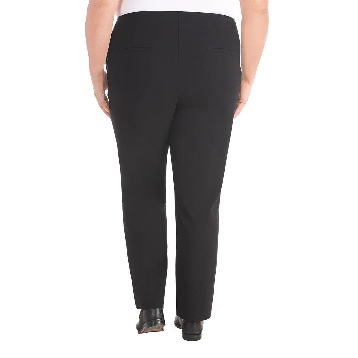 Hilary Radley Women's High Rise Tummy Control Pintuck Pull-On Slim Dress Pants