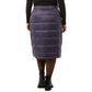 Aventure Women's Quilted Side Zippers Winter Down Insulated Midi Skirt