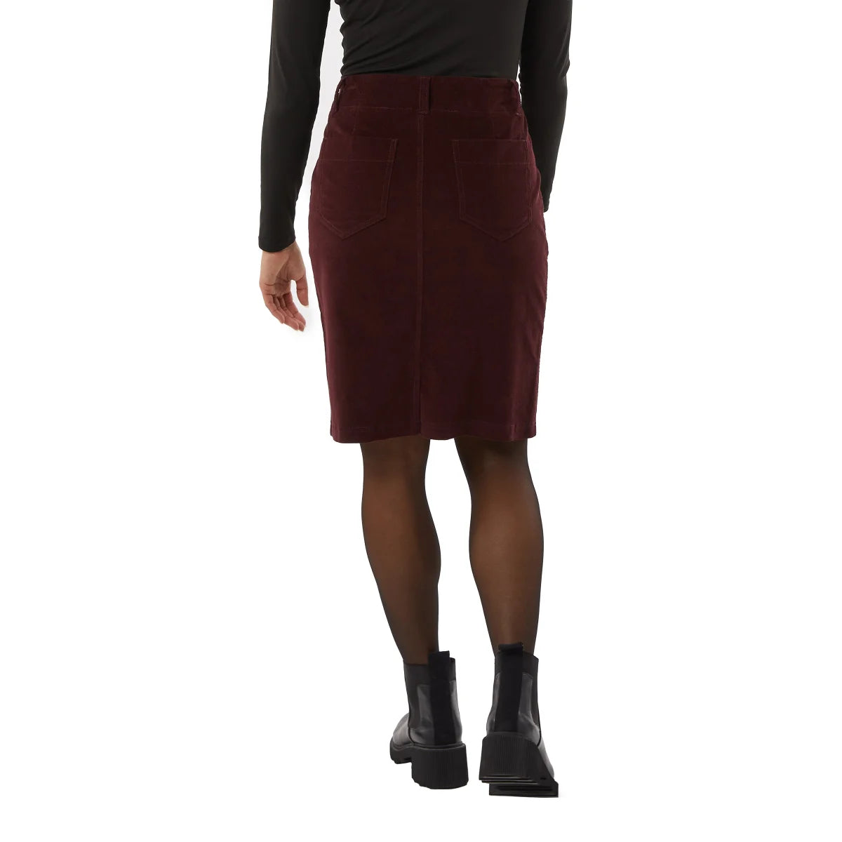 32 Degrees Women's Plus Front Zip Cotton Corduroy Mini Skirt