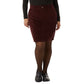 32 Degrees Women's Plus Front Zip Cotton Corduroy Mini Skirt