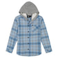 Quiksilver Youth Boys 8-16 Cotton Flannel Fleece Hood Button Up Shirt Jacket