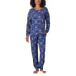 Caracter Women's 2-Piece Printed Long Sleeve Soft Jersey Pajama Lounge Set