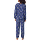 Caracter Women's 2-Piece Printed Long Sleeve Soft Jersey Pajama Lounge Set