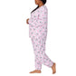 Caracter Women's 2-Piece Printed Long Sleeve Soft Jersey Pajama Lounge Set