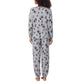 Caracter Women's 2-Piece Printed Long Sleeve Soft Jersey Pajama Lounge Set