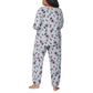 Caracter Women's 2-Piece Printed Long Sleeve Soft Jersey Pajama Lounge Set