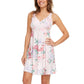 Flora Nikrooz Women's 2-Pack V-Neck Lightweight Soft Lace Trim Chemise