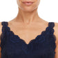 Flora Nikrooz Women's 2-Pack V-Neck Lightweight Soft Lace Trim Chemise