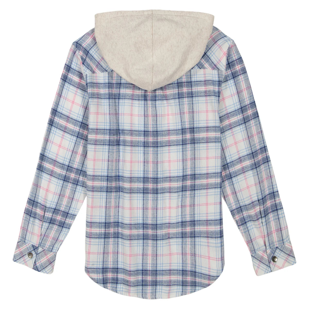 Roxy Youth Girls Flannel Plaid Button Down Hoodie