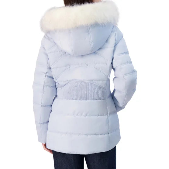 Nautica Women's Faux Fur Trim Water Resistant Hooded Puffer Jacket