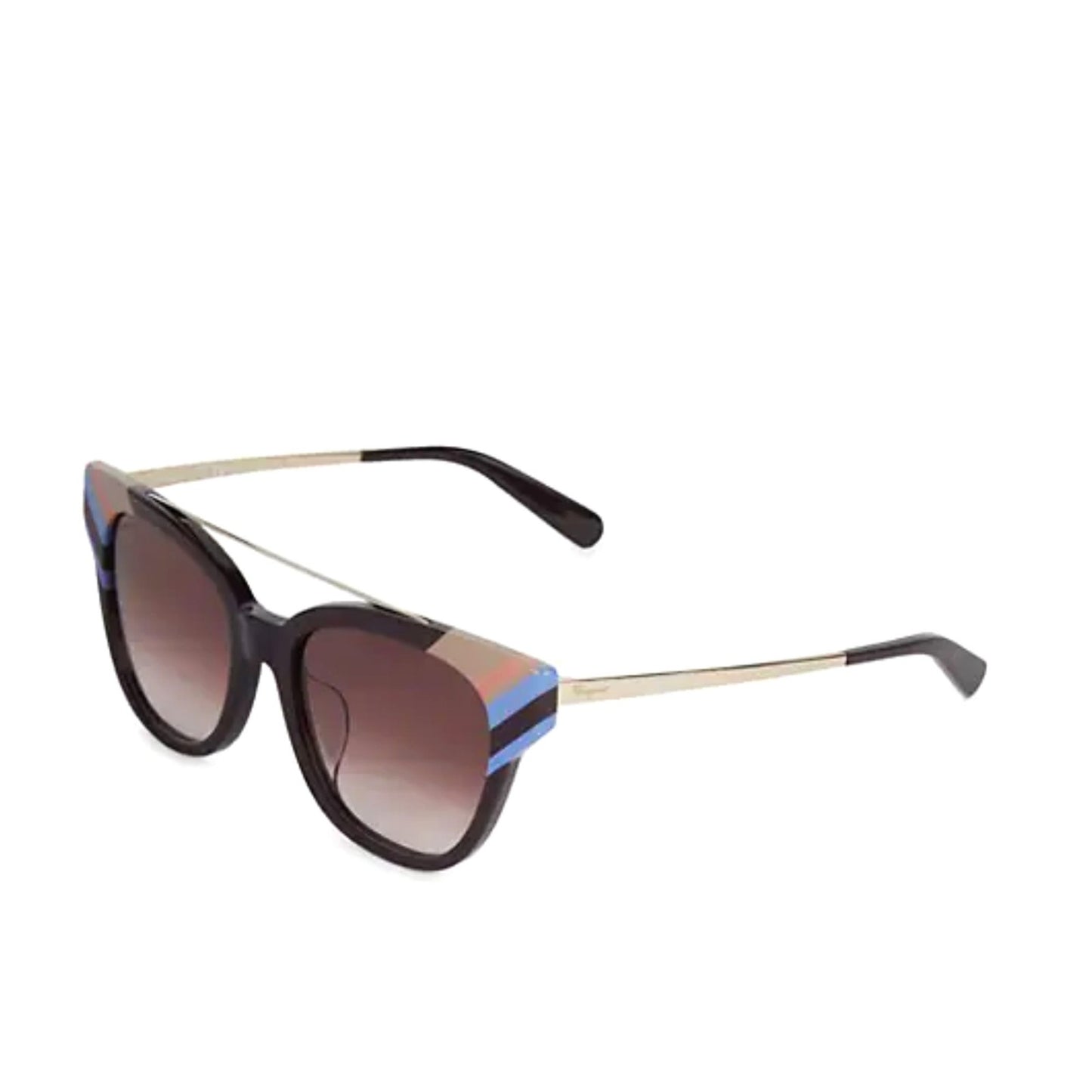 Salvatore Ferragamo Women's Stripe Square Sunglasses