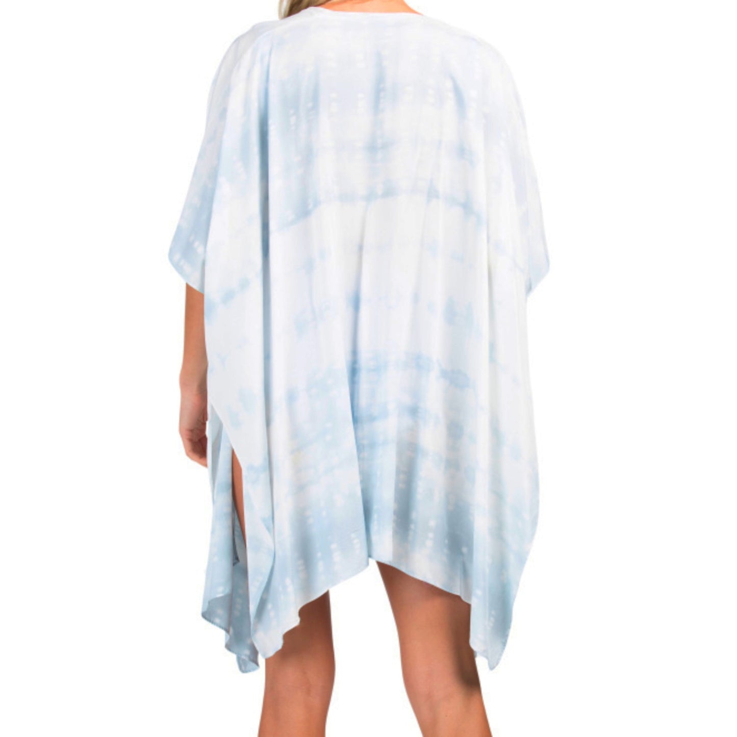 Steve Madden Women's Tie Dye Print Lightweight Kimono Top Cover-up