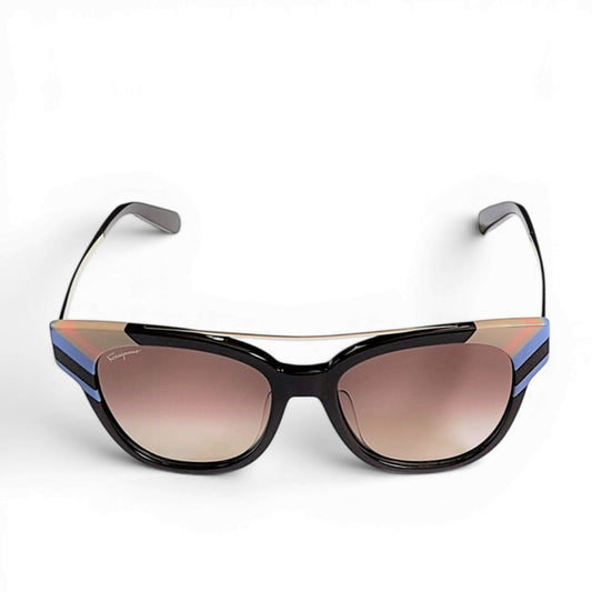 Salvatore Ferragamo Women's Stripe Square Sunglasses