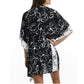 La Blanca Women's Moonlit Floral Print Beach Pool Kimono Cover Up