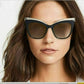 Moschino Gold 52mm Cat's Eye Black Sunglasses
