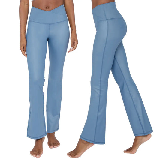 90 Degree By Reflex Women's High Rise Tummy Control Flared Leg Athletic Yoga Pants