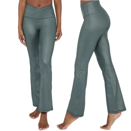 90 Degree By Reflex Women's High Rise Tummy Control Flared Leg Athletic Yoga Pants
