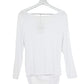 Elena Baldi Made in Italy Drape Neck Drawstring Chiffon Overlay Blouse Top
