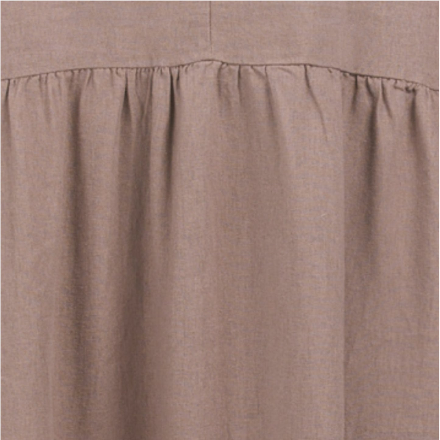 Adyson Parker Linen Belted Split Neck Tiered Midi Dress