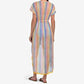 AMERICA & BEYOND Women's Semi-Sheer Cheetah Rainbow Stripes Cover-Up Dress