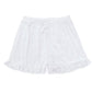 ASOS Cotton Eyelet Broderie Ruffle Trim Tie Waist Shorts