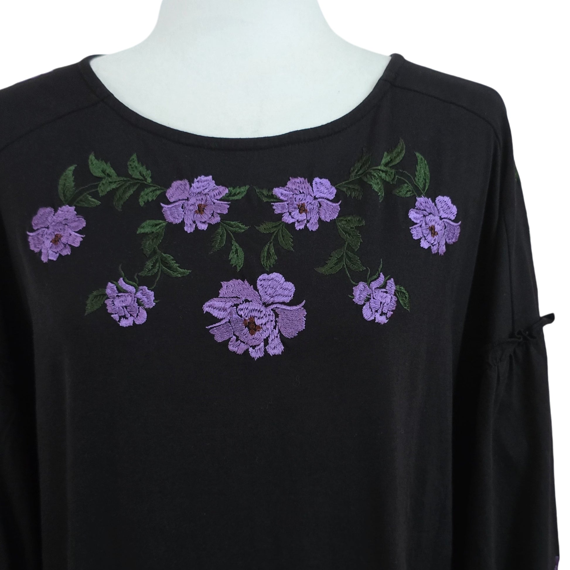 ASOS Women's Floral Embroidery Balloon Sleeve Ruffle Hem Mini Dress Letay Store ASOS Women's Floral Embroidery Balloon Sleeve Ruffle Hem Mini Dress Letay Store