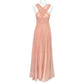 ASOS Women's Wrap Waist Ruched Bodice Pleated Gown Maxi Dress