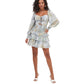 ASTR the Label Marietta Floral Print Smocked Tiered Ruffle Mini Dress