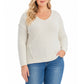 Adyson Parker Women's Plus Cozy V-Neck Soft Knit Inverted Seam Pullover Sweater