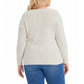 Adyson Parker Women's Plus Cozy V-Neck Soft Knit Inverted Seam Pullover Sweater