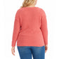 Adyson Parker Women's Plus Cozy V-Neck Soft Knit Inverted Seam Pullover Sweater