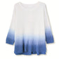 Adyson Parker Women's Plus 3/4 Sleeve Ombre Dip Dye Soft Cotton Blend Knit Sweater